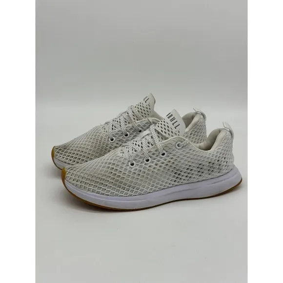 Nobull Shoes Unisex Mens‎ 8 Womens 9.5 White Mesh Logo Running Athletic Lace Up