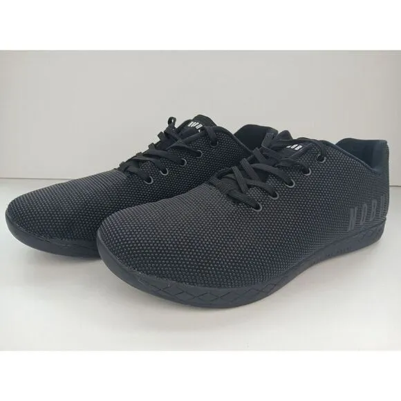 NOBULL SuperFabric Trainers Low Top Unisex Men's 15/ Womens 16.5 Black Gym Shoes