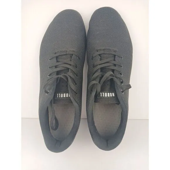 NOBULL SuperFabric Trainers Low Top Unisex Men's 15/ Womens 16.5 Black Gym Shoes