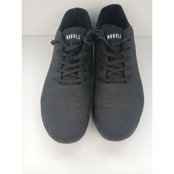 NOBULL SuperFabric Trainers Low Top Unisex Men's 15/ Womens 16.5 Black Gym Shoes