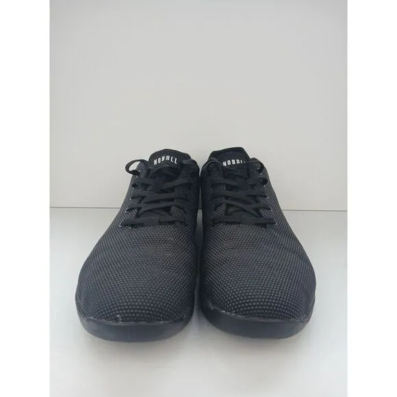 NOBULL SuperFabric Trainers Low Top Unisex Men's 15/ Womens 16.5 Black Gym Shoes