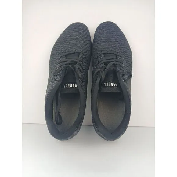 NOBULL SuperFabric Trainers Low Top Unisex Men's 15/ Womens 16.5 Black Gym Shoes