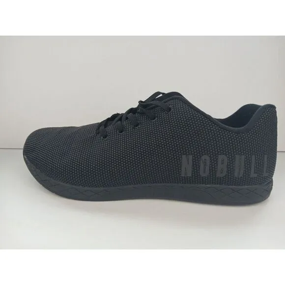 NOBULL SuperFabric Trainers Low Top Unisex Men's 15/ Womens 16.5 Black Gym Shoes