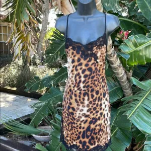 Not leopard print, slip or slip dress