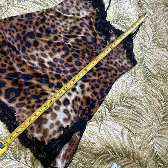 Not leopard print, slip or slip dress