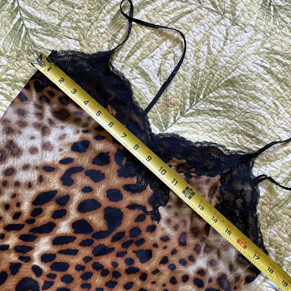 Not leopard print, slip or slip dress