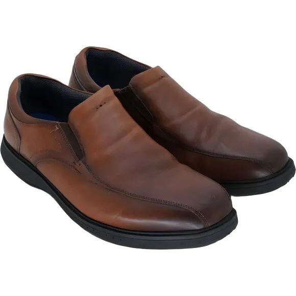 Nunn Bush Bleeker Street Loafer with KORE Technology Cognac 12 Xtra Wide