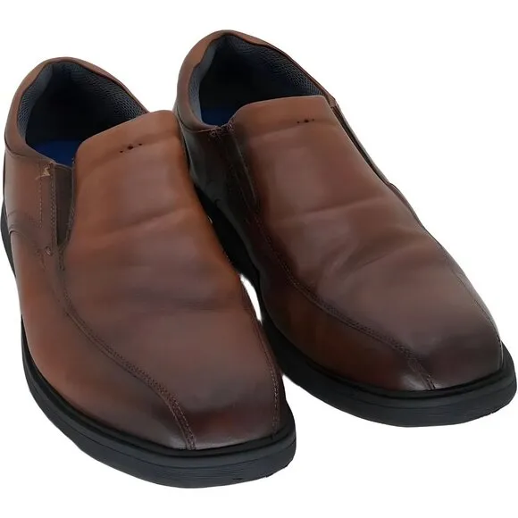 Nunn Bush Bleeker Street Loafer with KORE Technology Cognac 12 Xtra Wide