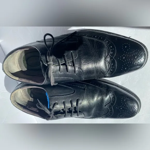 Nunn Bush Men’s Black‎ Wingtip Oxfords, 11.5