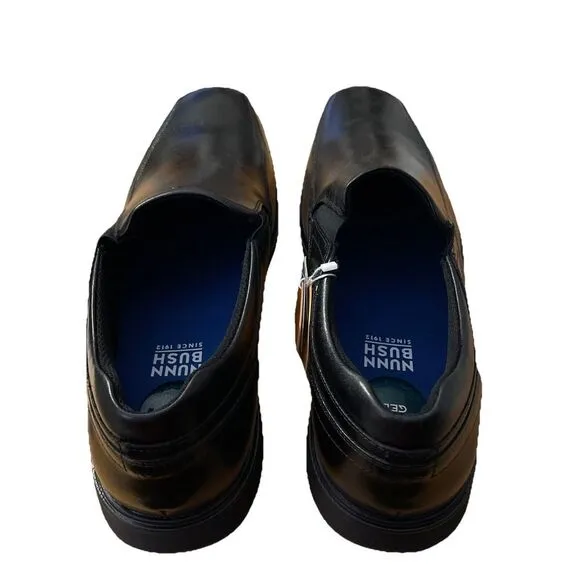 Nunn Bush Mens Pro Bicycle Toe Kore Slip Resistant Loafer Size 13 Wide Fit Black