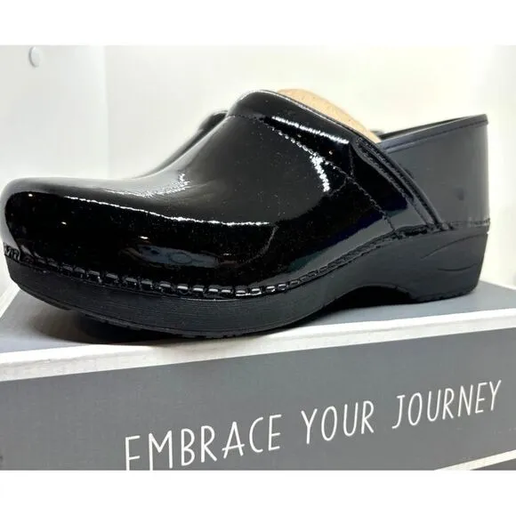 NWB NEW DANSKO XP 2.0 Black Patent Clogs EU 42 US 11.5 12