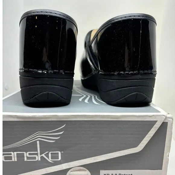 NWB NEW DANSKO XP 2.0 Black Patent Clogs EU 42 US 11.5 12