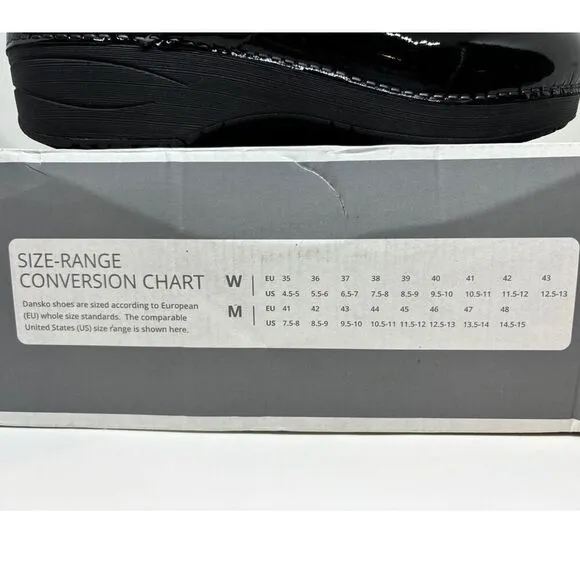 NWB NEW DANSKO XP 2.0 Black Patent Clogs EU 42 US 11.5 12
