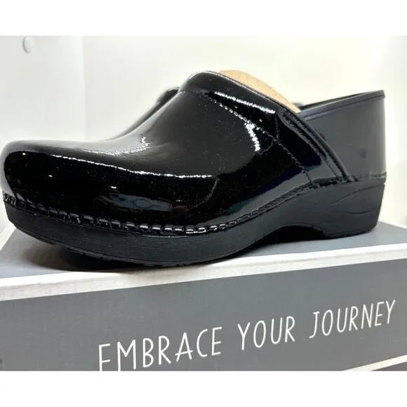 NWB NEW DANSKO XP 2.0 Black Patent Clogs EU 42 US 11.5 12