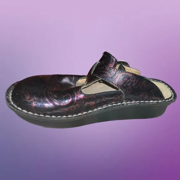 NWOB Alegria Donna Electric Paisley Mary Jane Clogs Size 9