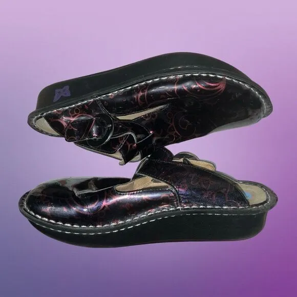 NWOB Alegria Donna Electric Paisley Mary Jane Clogs Size 9