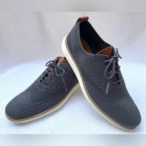 NWOB Cole Haan Men's ØriginalGrand Knit Wingtip Oxfords - Magnet/Ivory - 9 M