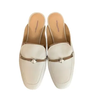 NWOB Kate Spade New York Women's Laura White Square Toe Flat Mules