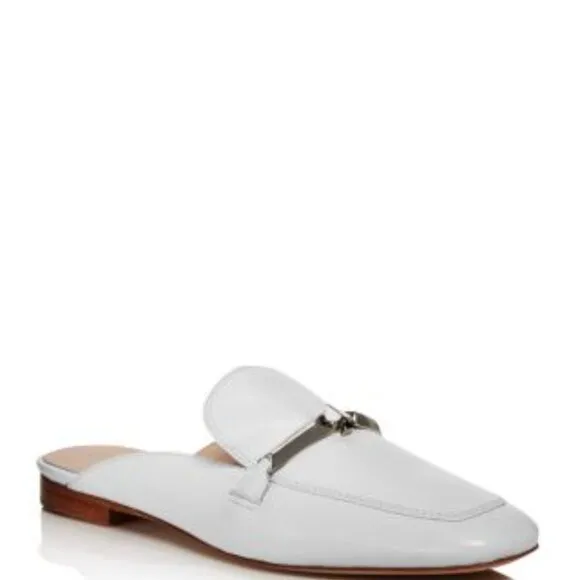 NWOB Kate Spade New York Women's Laura White Square Toe Flat Mules
