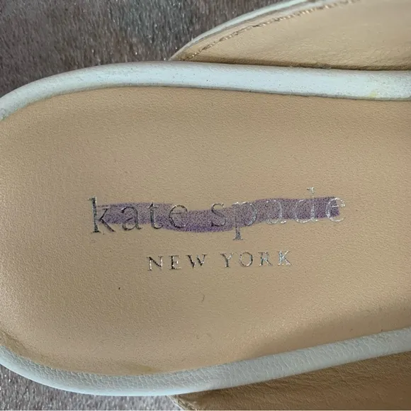 NWOB Kate Spade New York Women's Laura White Square Toe Flat Mules