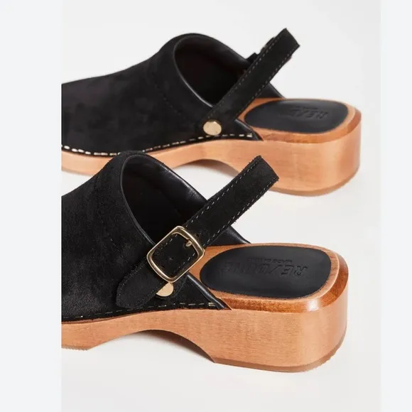 NWOB RE/DONE Made In Italy Suede 70s Classic Clogs. MSRP $415