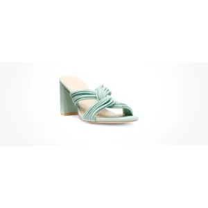 NWOB Stuart Weitzman Twist Block Suede Mules