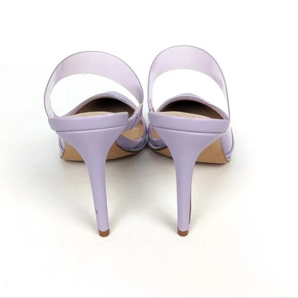 NWOT BCBGeneration Lavender Hunnie Vinyl Strap Stiletto Mule Size 7.5