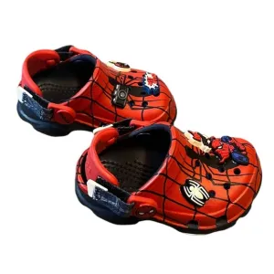 NWOT Crocs Marvel Team Spider Man All Terrain Kids Clogs Sandals Red, Size 4C
