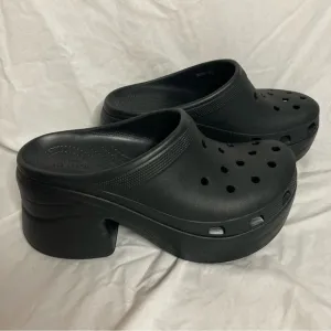 NWOT Crocs Women's Black Siren Platform Clogs Size 11