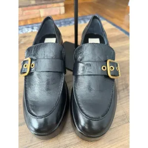 NWOT Dolce Vita Yonder Midnight Crinkle Patent Platform Loafer Sz. 9