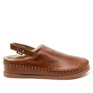 NWOT Kelsi Dagger Freddy Cognac Faux Fur Slingback Clogs