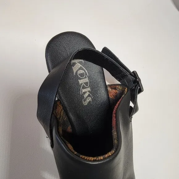 NWOT Kork-Ease Darby Black Leather Women's Clogs