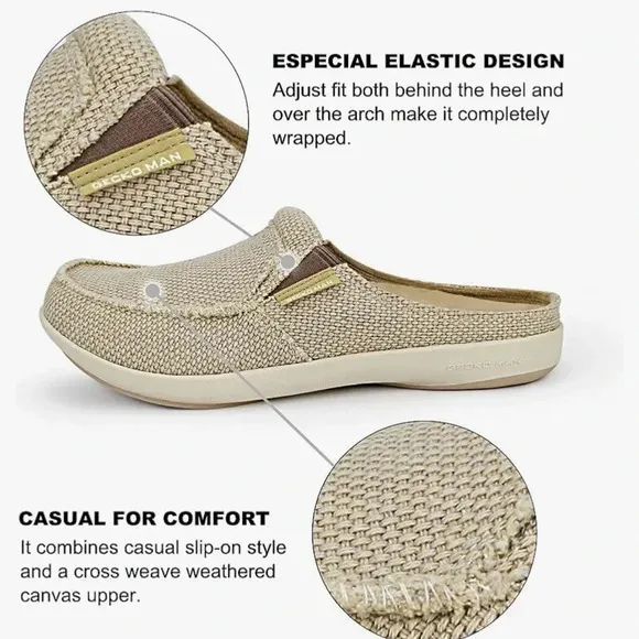 NWOT Mens Slippers with Arch Support, Casual Slipper for Men with Velvet Lining