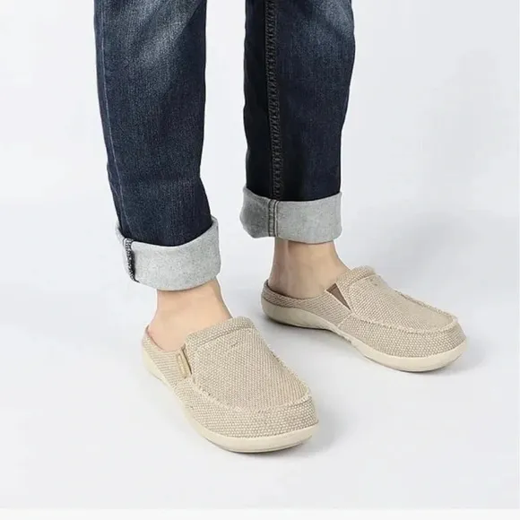 NWOT Mens Slippers with Arch Support, Casual Slipper for Men with Velvet Lining