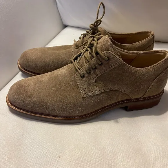 NWOT Sperry Mens Annapolis Tan Suede Plain Toe Oxfords Dress Shoes Size 11