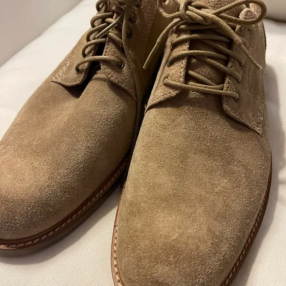 NWOT Sperry Mens Annapolis Tan Suede Plain Toe Oxfords Dress Shoes Size 11