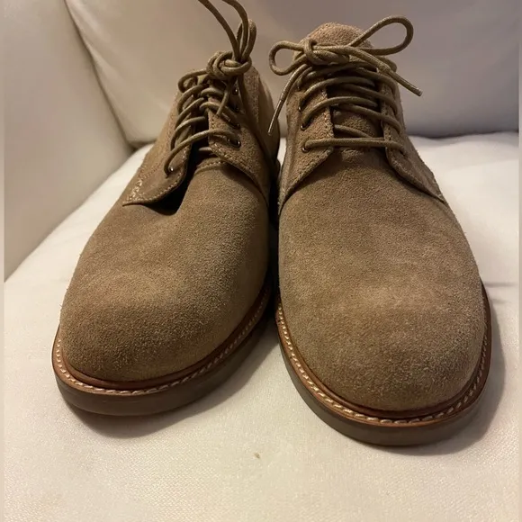 NWOT Sperry Mens Annapolis Tan Suede Plain Toe Oxfords Dress Shoes Size 11