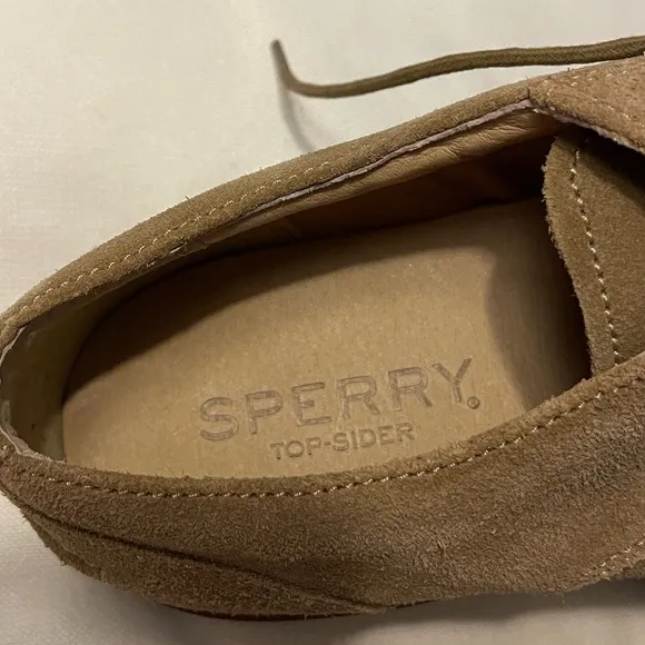 NWOT Sperry Mens Annapolis Tan Suede Plain Toe Oxfords Dress Shoes Size 11