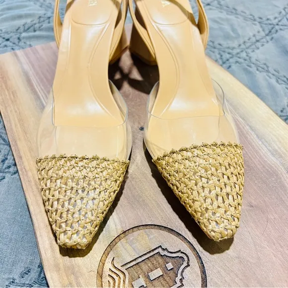NWOT Zara Clear Ratton Kitten Heels - Size 9.5/ EU40