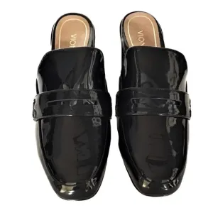 NWOTB - Vionic Plaza Annabel Mules Black Patent Leather Block Heel Size 10