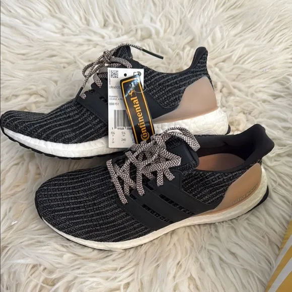 NWT Adidas black and pale pink Ultra Boost w Sz 7