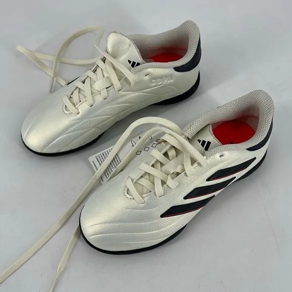 NWT Adidas Kids Big Boys Copa Pure 2 League Turf Soccer Shoes Ivory Black Size 1