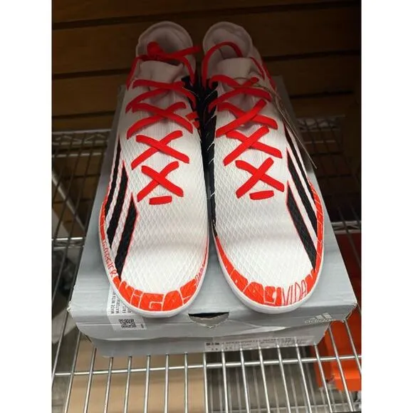 NWT Adidas Men Speedportal Messi.3 Soccer Shoes - White/Black/Red, 11