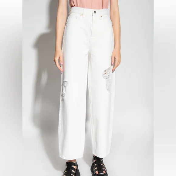 NWT All Saints Jayce straight-leg distressed jeans