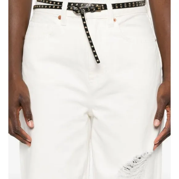 NWT All Saints Jayce straight-leg distressed jeans
