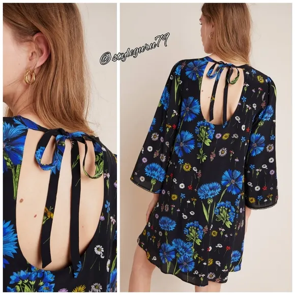 NWT, Anthropologie, Lucinda Silk Tunic Dress