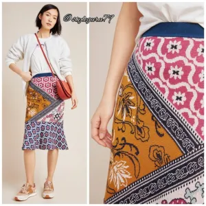 NWT, Anthropologie, Taylor Flounced Midi Skirt
