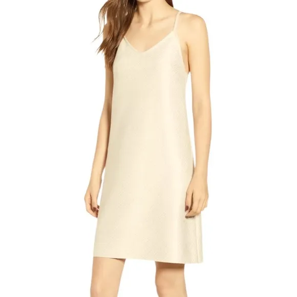 NWT BISHOP   YOUNG Faux Suede Micro Stud Shimmer Mini Slip Dress Size Small