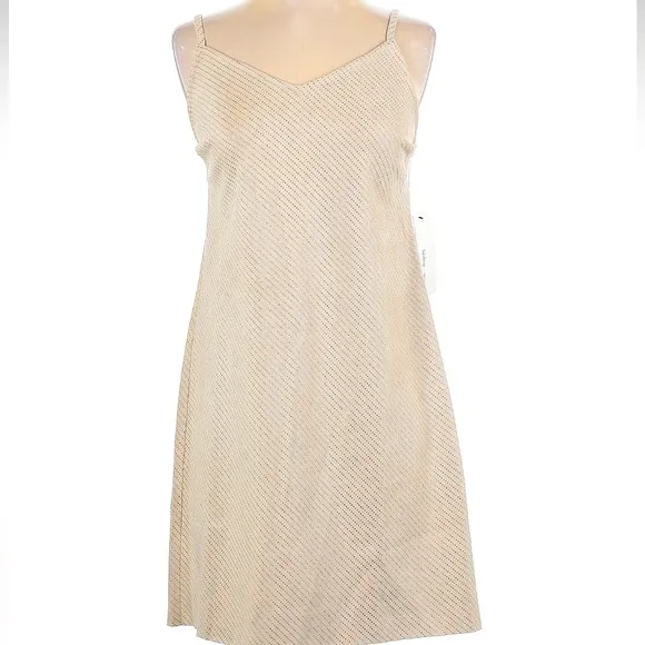 NWT BISHOP   YOUNG Faux Suede Micro Stud Shimmer Mini Slip Dress Size Small