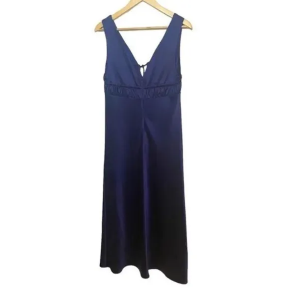 NWT Ciao Lucia Carolinne Satin Navy Slip Dress Size Large